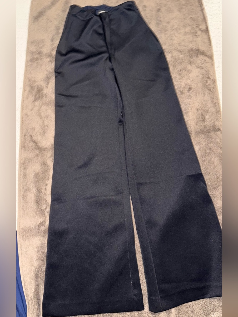 Express Black Satin-Trim Pants